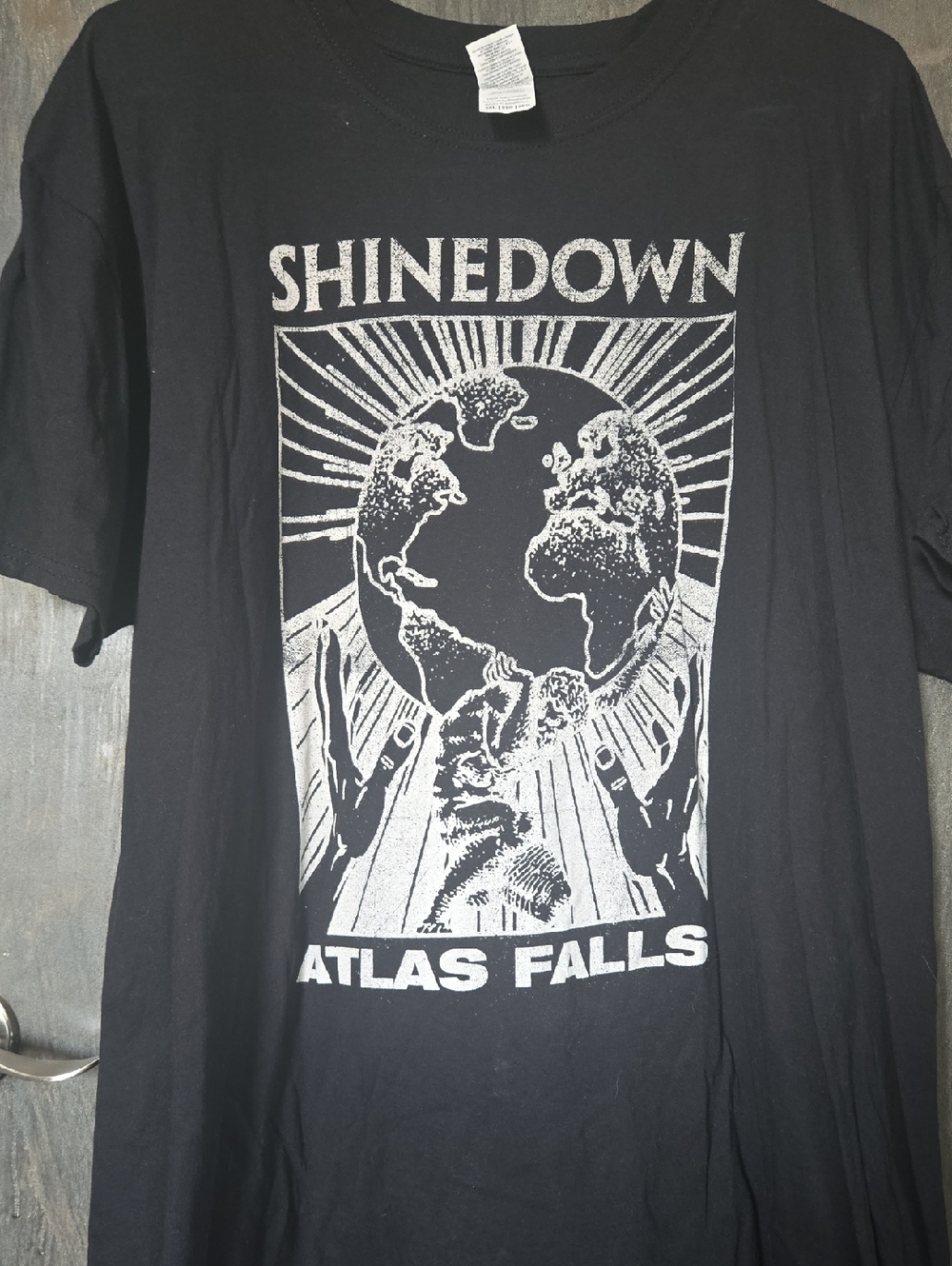 Shinedown Atlas Falls Black Graphic Tee